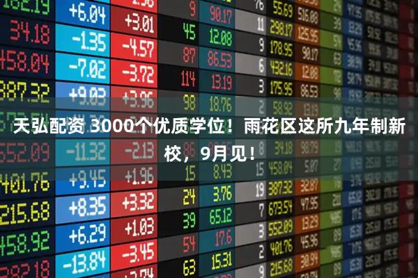 天弘配资 3000个优质学位!雨花区这所九年制新校,9月见!